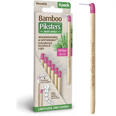 Bamboo Piksters angled Size 00, 6 pieces